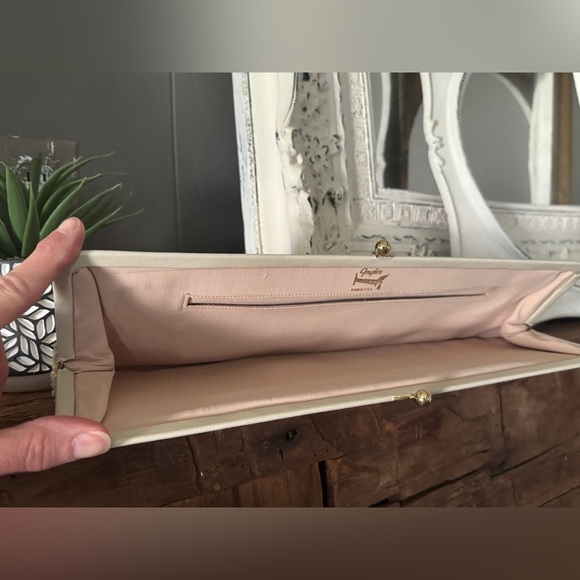 Vintage INGBER | 50’ 60’s MCM Clutch bag brocade Elongated Mid century clutch - Picture 3 of 14